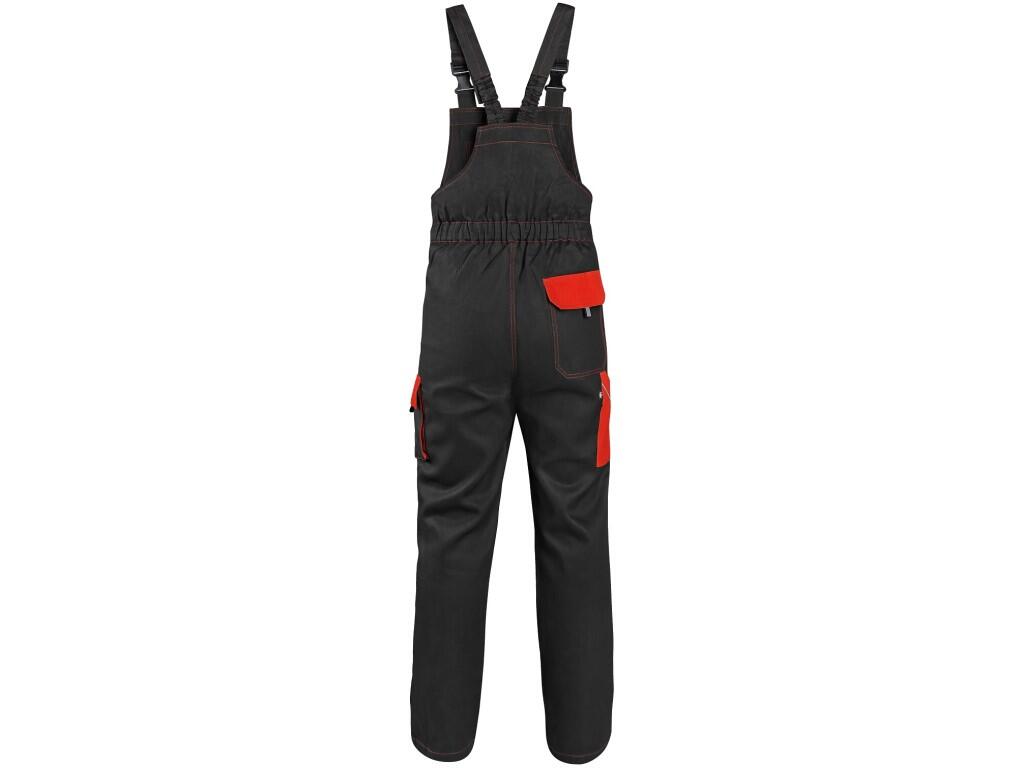 Bibpants CXS LUXY ROBIN: Men’s working trousers with bib, bib zipper pocket, waist with elastic band in the back, front pockets, side pocket for tape / folding measure, side pocke…