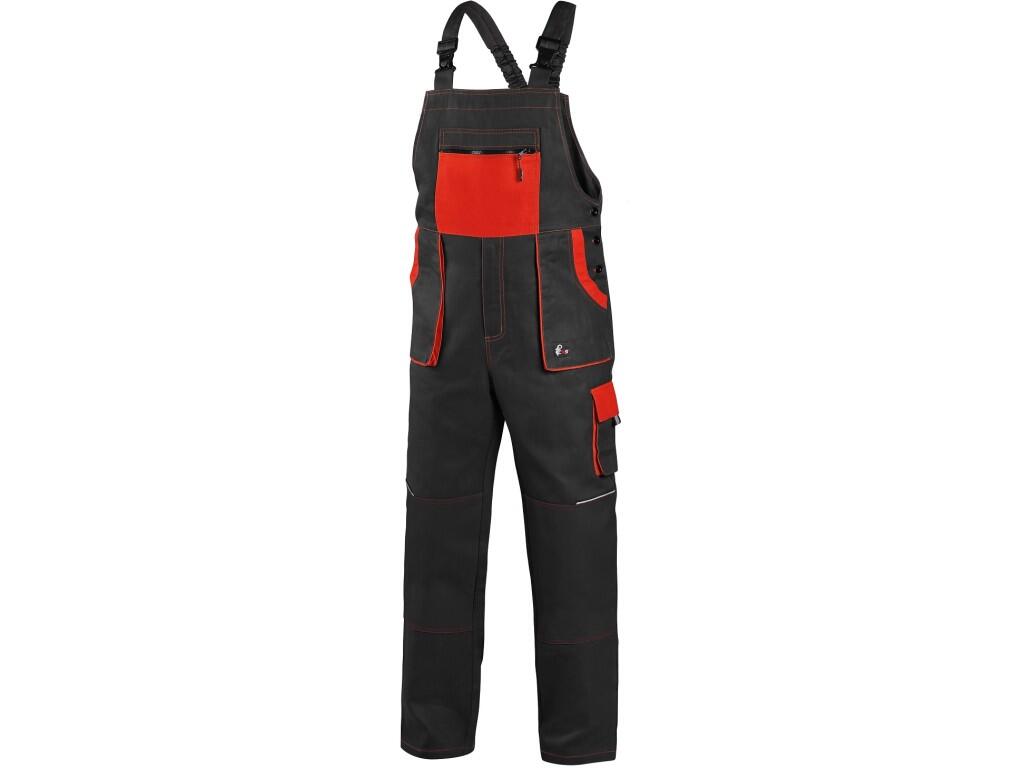 Bibpants CXS LUXY ROBIN: Men’s working trousers with bib, bib zipper pocket, waist with elastic band in the back, front pockets, side pocket for tape / folding measure, side pocke…