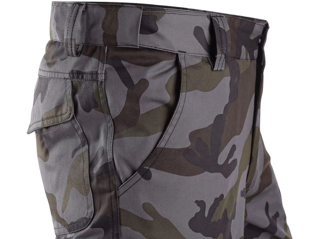 Trousers CXS CAMO: Children’s camouflage trousers with reinforced knees and seat for longer life-time. Waist with belt loop and elastic band in the back, front and back pockets, s…