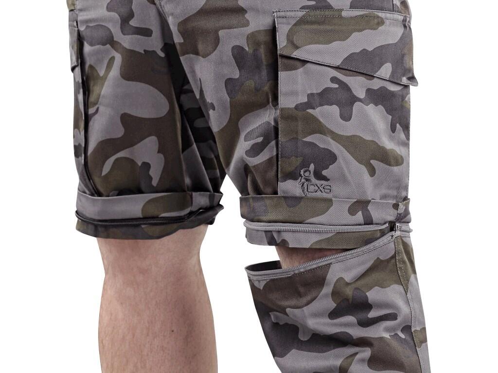 Trousers CXS CAMO: Children’s camouflage trousers with reinforced knees and seat for longer life-time. Waist with belt loop and elastic band in the back, front and back pockets, s…