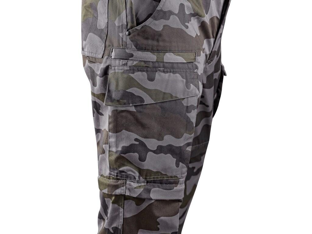 Trousers CXS CAMO: Children’s camouflage trousers with reinforced knees and seat for longer life-time. Waist with belt loop and elastic band in the back, front and back pockets, s…