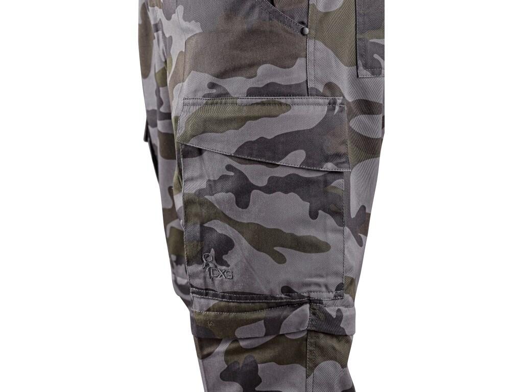 Trousers CXS CAMO: Children’s camouflage trousers with reinforced knees and seat for longer life-time. Waist with belt loop and elastic band in the back, front and back pockets, s…