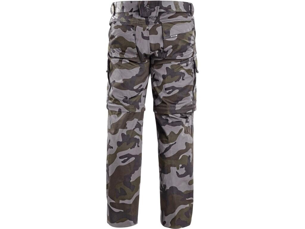 Trousers CXS CAMO: Children’s camouflage trousers with reinforced knees and seat for longer life-time. Waist with belt loop and elastic band in the back, front and back pockets, s…