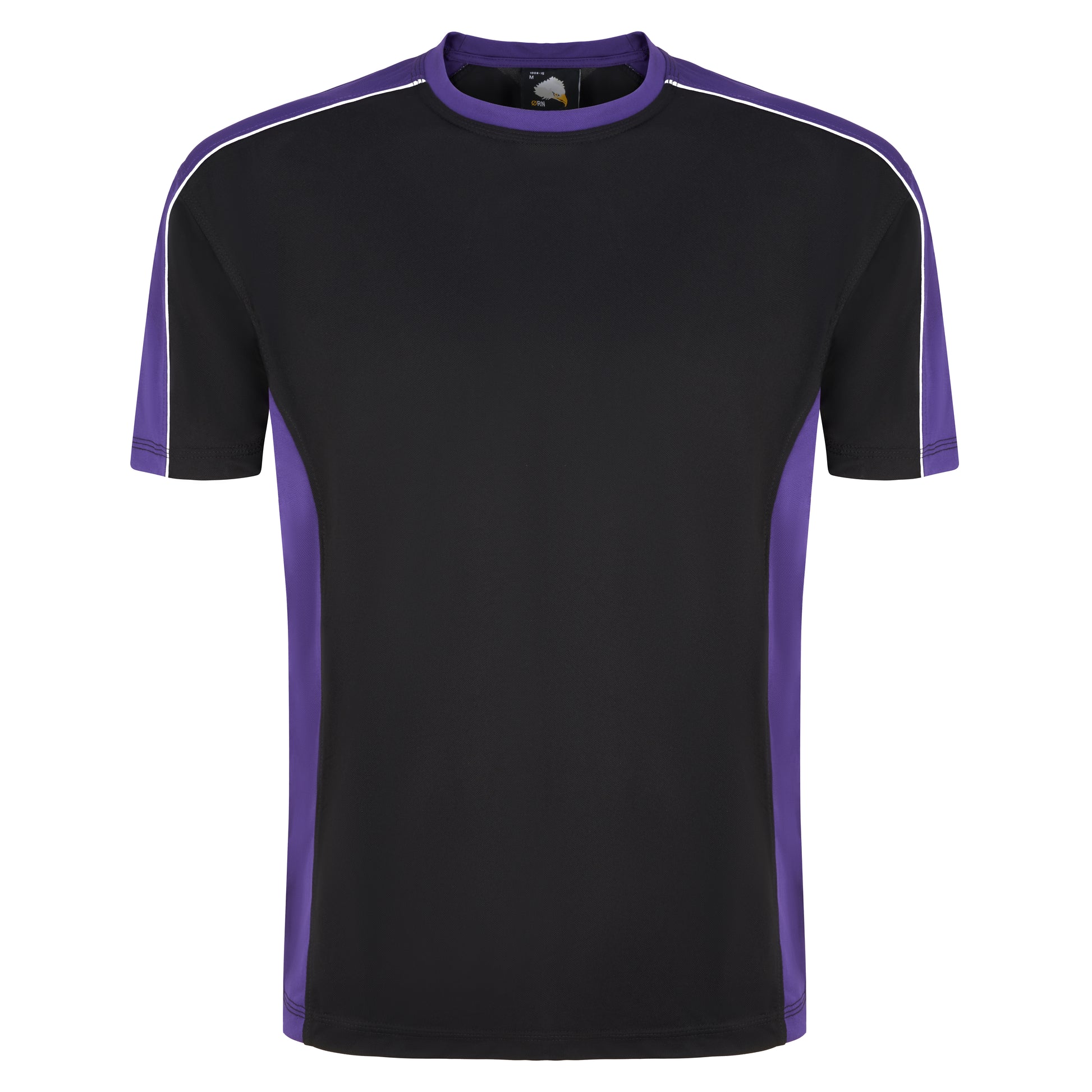 Avocet Wicking T-Shirt Black - Purple Front