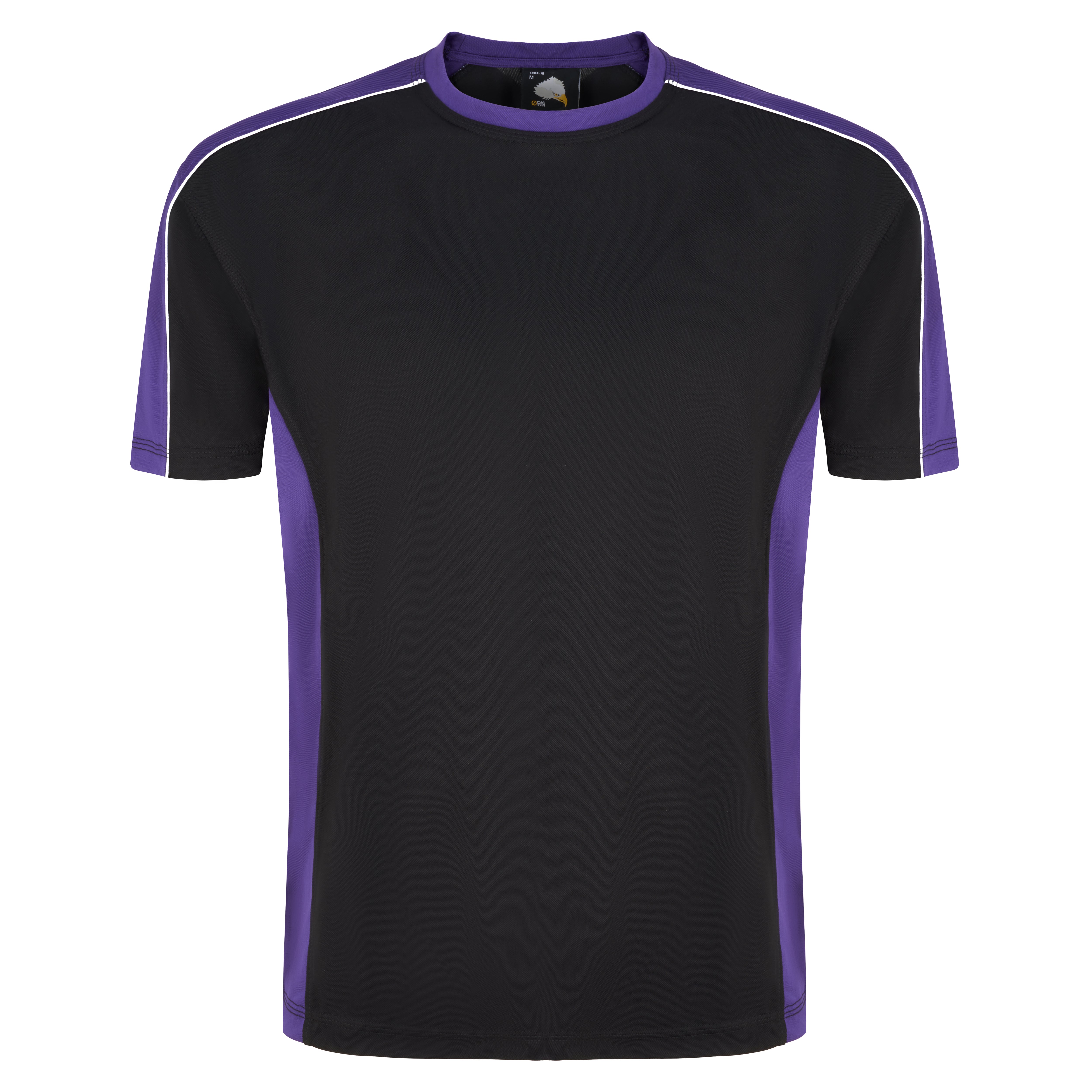 Avocet Wicking T-Shirt Black - Purple Front