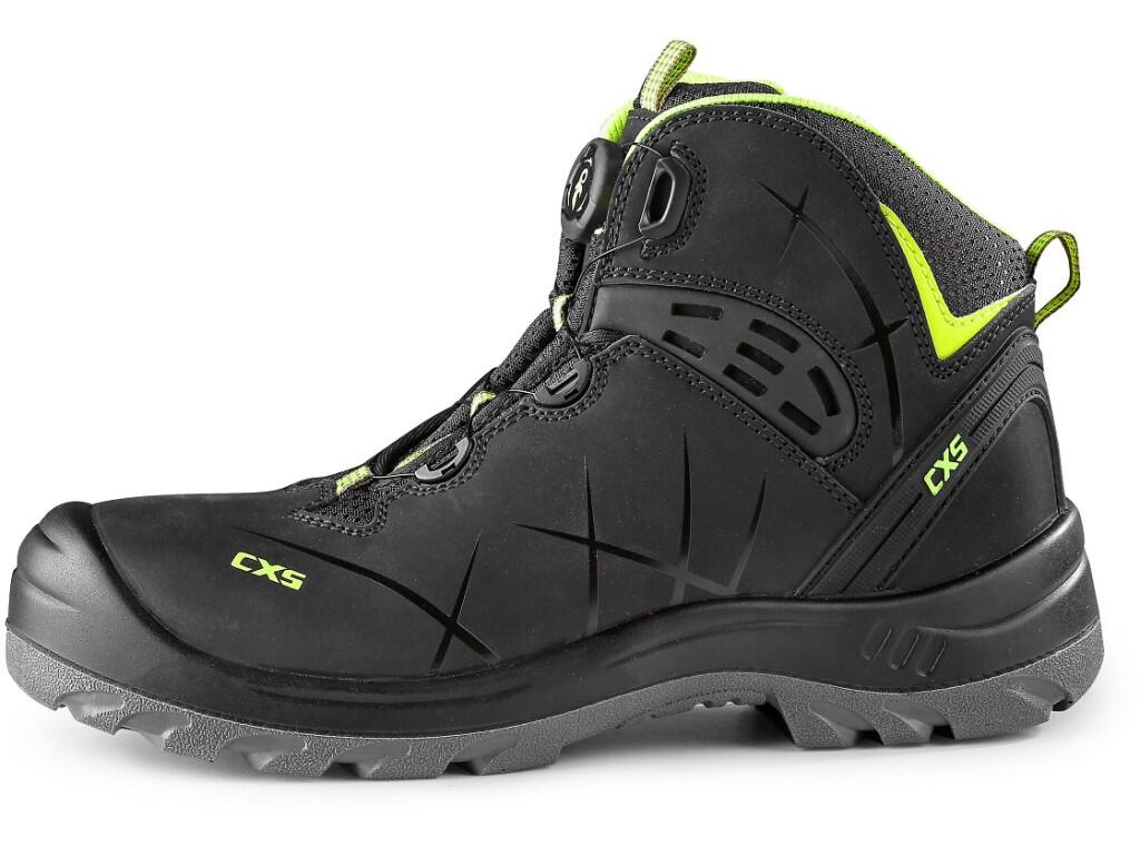 Ankle footwear CXS UNIVERSE STRATUS S3S: >Safety ankle footwear, leather, with plastic toe cap and Dyna-Flex® insole, reflective accessories. Special fastening system allows quick…
