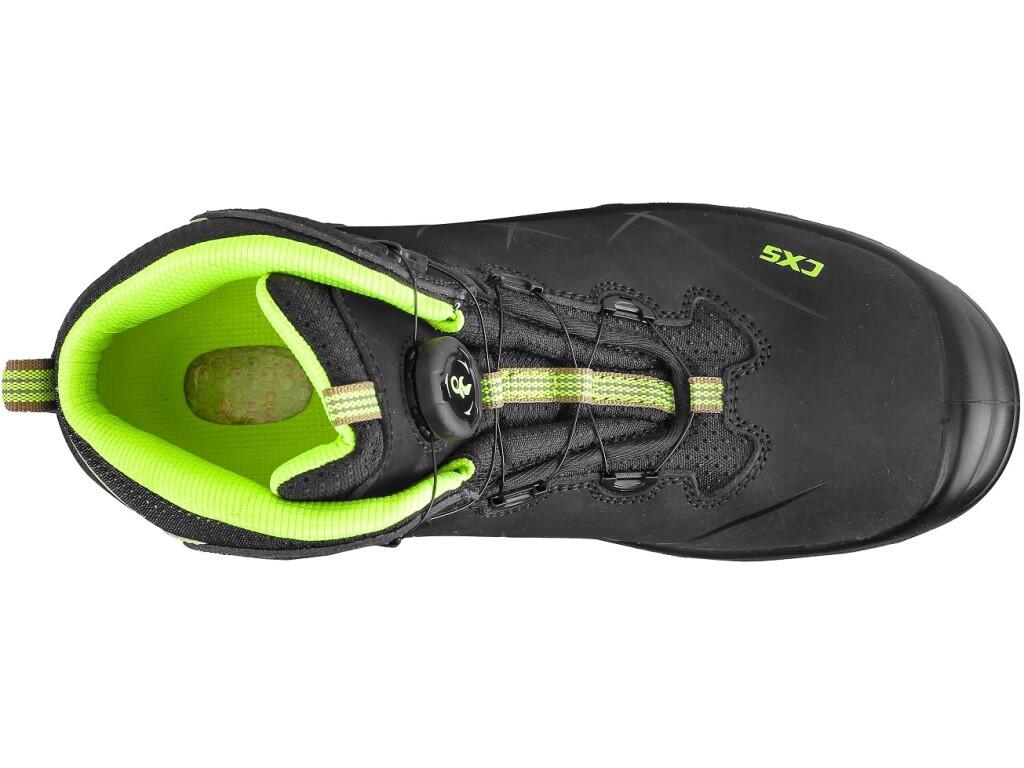 Ankle footwear CXS UNIVERSE STRATUS S3S: >Safety ankle footwear, leather, with plastic toe cap and Dyna-Flex® insole, reflective accessories. Special fastening system allows quick…