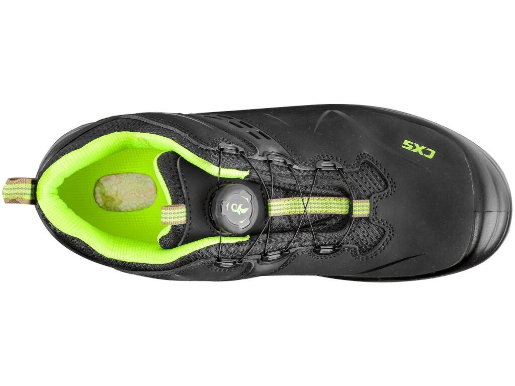 Low footwear CXS UNIVERSE CLOUD S3S: >Safety low footwear, leather, with plastic toe cap and Dyna-Flex® insole, reflective accessories. Special fastening system allows quick tight…