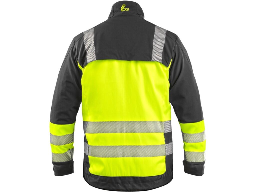 Jacket CXS NAOS HV: Men’s high visible jacket with segmented reflective stripes 5 cm wide. The 4-way stretch construction allows the material to stretch in all four directions and…