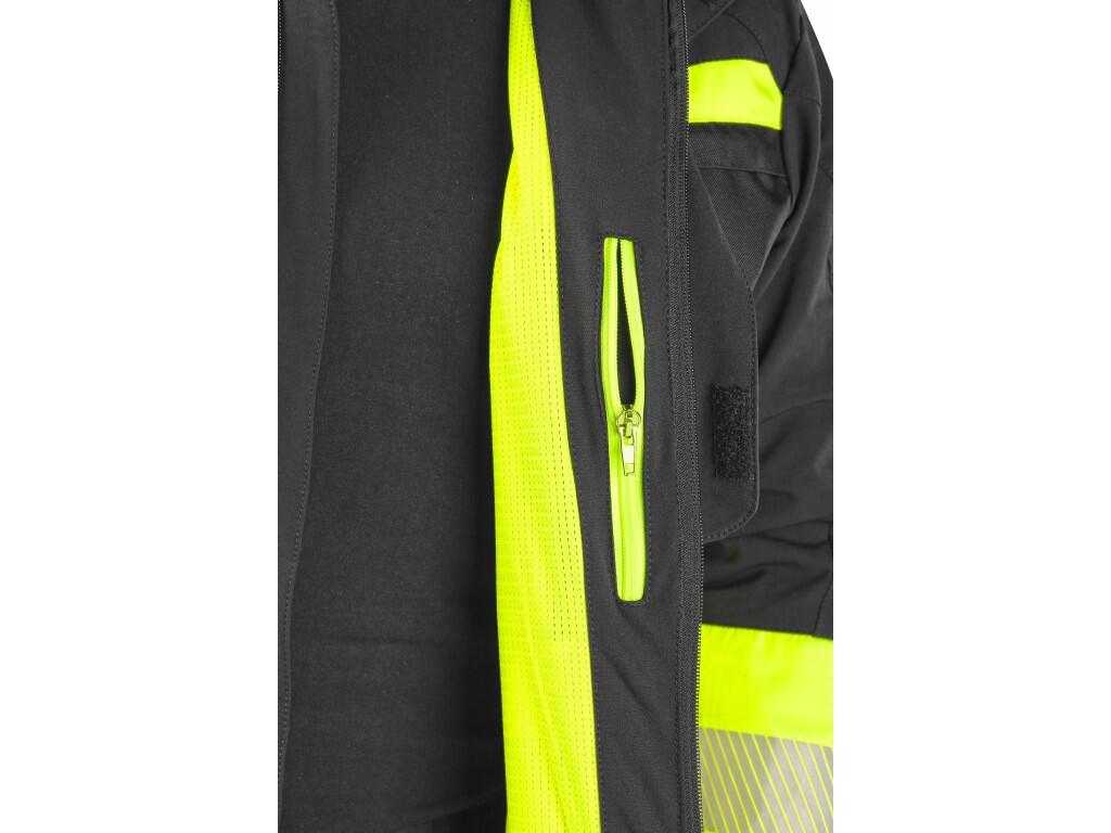 Jacket CXS NAOS HV: Men’s high visible jacket with segmented reflective stripes 5 cm wide. The 4-way stretch construction allows the material to stretch in all four directions and…