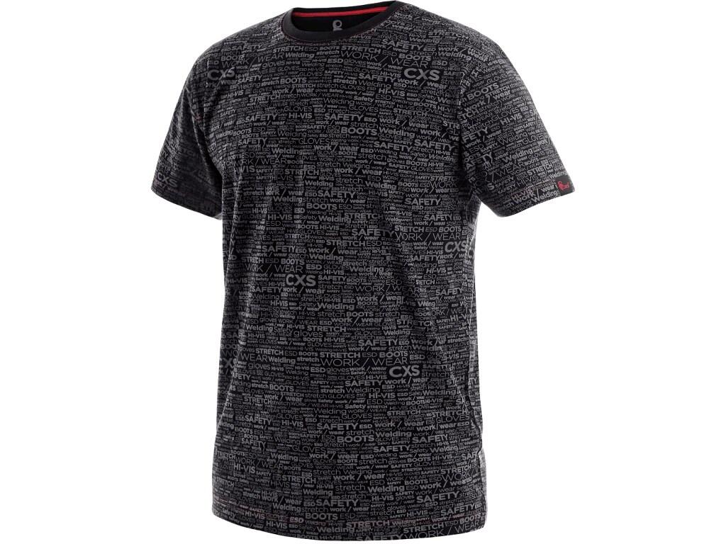T-shirt CXS DARREN: T-shirt with short sleeve, round neck. Red stitching on sleeve and bottom hem. Stabilizing neck tape in grey/ red color. Flatbed printing on fabric with final…