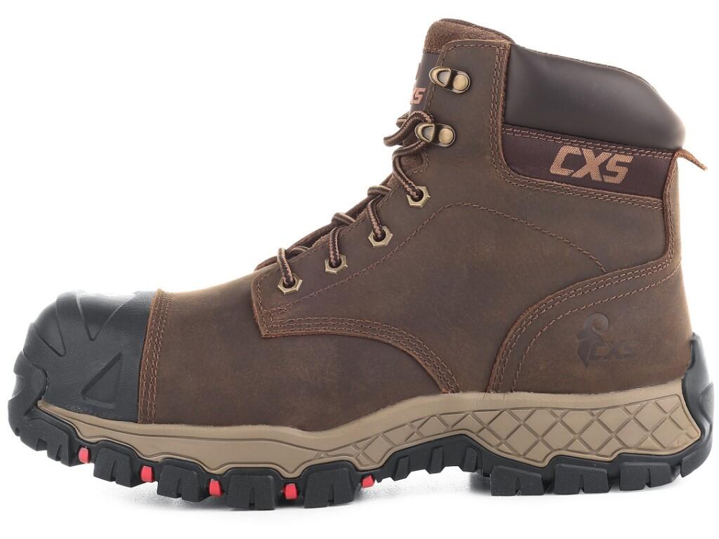 Ankle footwear CXS ROAD ELSTON S3S: High cut safety footwear with composite toe cap and insole. Material: upper made of high quality hydrophobic cowhide Crazy horse leather with a…
