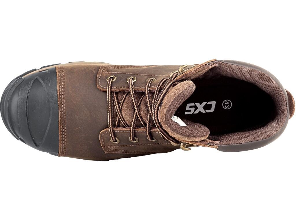 Ankle footwear CXS ROAD ELSTON S3S: High cut safety footwear with composite toe cap and insole. Material: upper made of high quality hydrophobic cowhide Crazy horse leather with a…