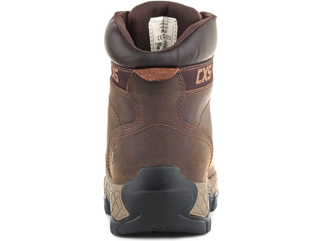 Ankle footwear CXS ROAD ELSTON S3S: High cut safety footwear with composite toe cap and insole. Material: upper made of high quality hydrophobic cowhide Crazy horse leather with a…