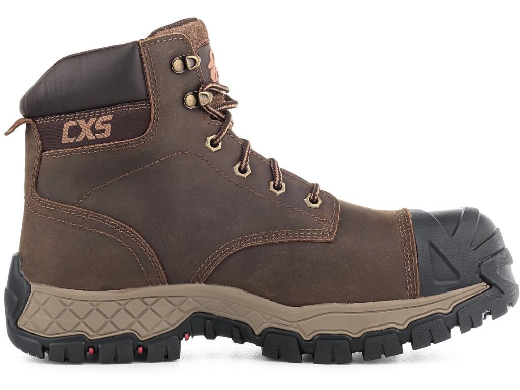 Ankle footwear CXS ROAD ELSTON S3S: High cut safety footwear with composite toe cap and insole. Material: upper made of high quality hydrophobic cowhide Crazy horse leather with a…