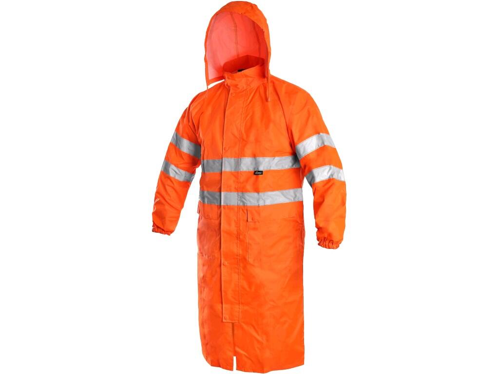 Coat BATH: High visible coat with reflective tapes, waterproof, taped seams, removable hood in collar, zipper fastening covered by trimming, raglan sleeves with rubber wristband,…
