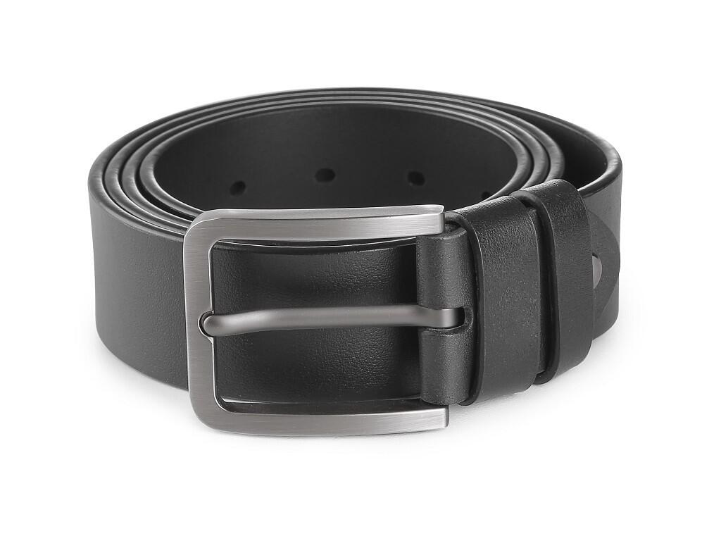 Belt CXS TANO: Universal leather belt with metal buckle and embossed CXS logo. Its elegant design makes it suitable for both work and formal wear. It can be shortened to the desir…