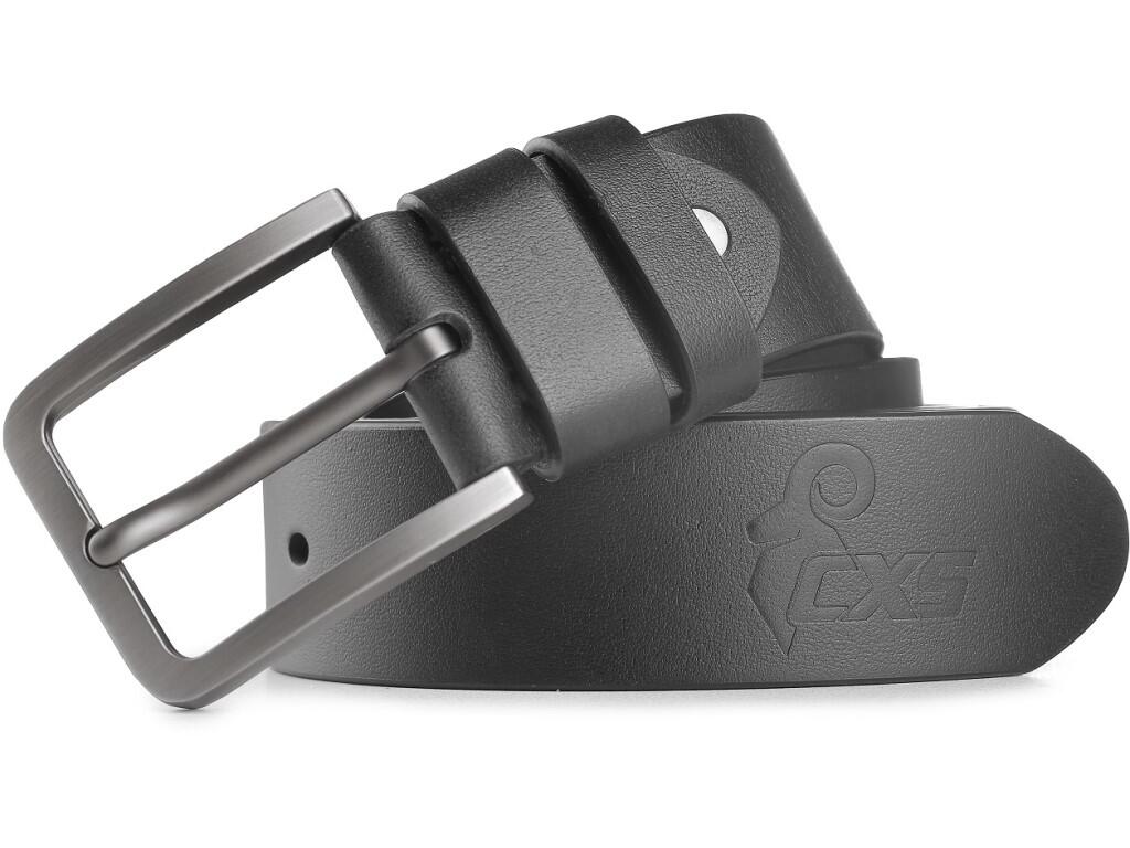 Belt CXS TANO: Universal leather belt with metal buckle and embossed CXS logo. Its elegant design makes it suitable for both work and formal wear. It can be shortened to the desir…