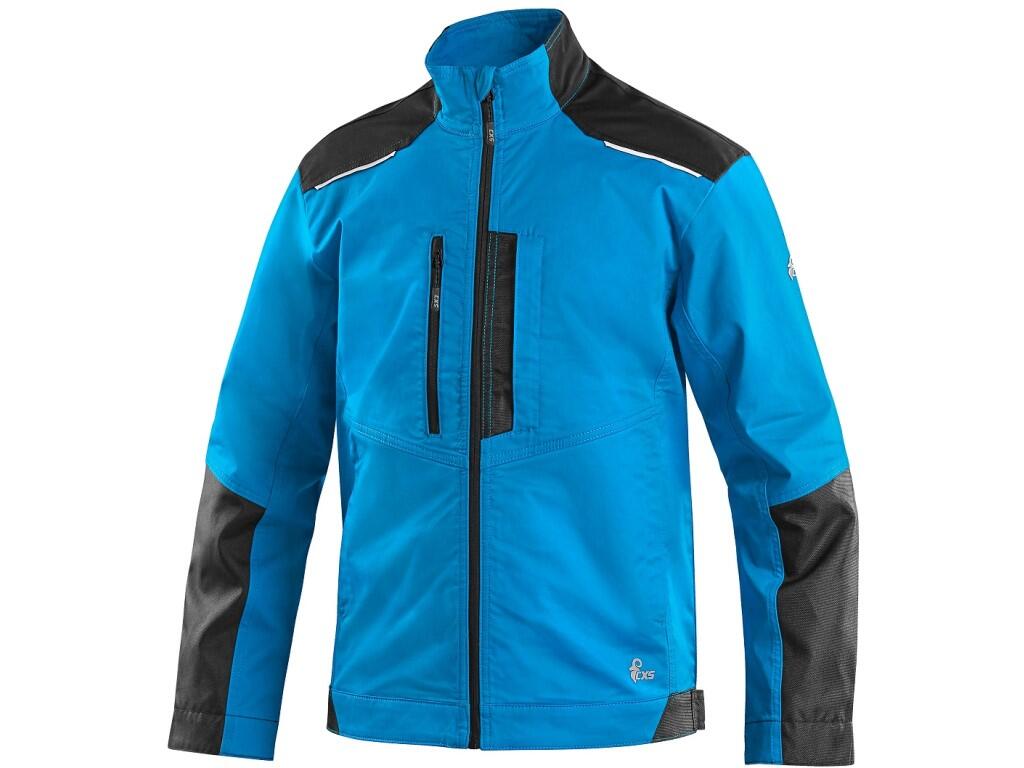 Jacket CXS SOLIS FLEX: Men’s work jacket made from Move & Flex material, which is highly durable, flexible, and allows unrestricted movement. The forearm section is made from dura…