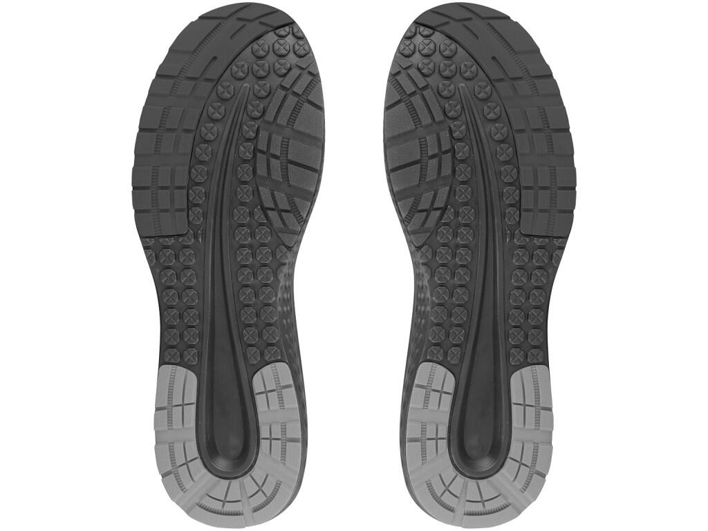 Low footwear CXS LAND BADU O1 ESD: Low ultralight ESD footwear with breathable upper and reflective accessories. Material: combined upper in lightweight and breathable knit with K…