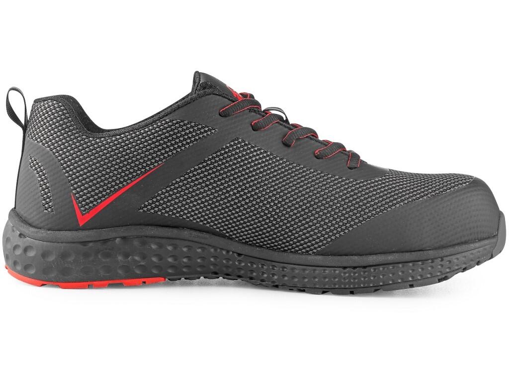 Low footwear CXS LAND FALCON S1PS: Safety ultralight footwear with breathable upper, protective toe cap, antipenetration insole and reflective accessories. Material: combined uppe…