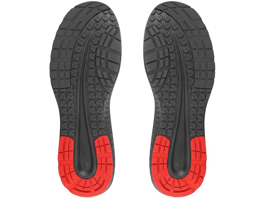 Low footwear CXS LAND FALCON S1PS: Safety ultralight footwear with breathable upper, protective toe cap, antipenetration insole and reflective accessories. Material: combined uppe…