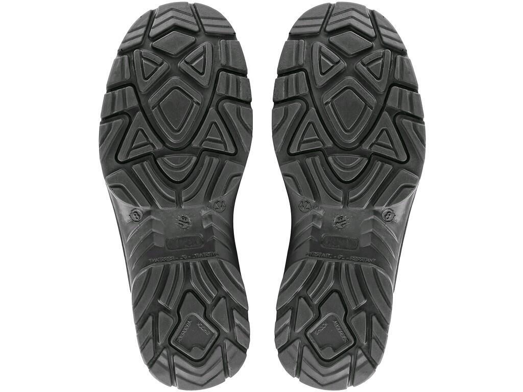 Sandal CXS SAFETY STEEL IRON S1: Safety leather sandal with steel toe cap, perforated, reflective accessories. Material: upper made of 1,8 - 1,9 mm grain leather, quality breathab…