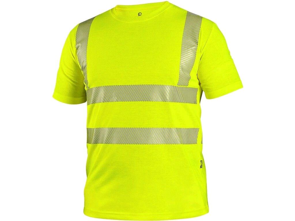 T-shirt CXS BANGOR: Men’s high visible T-shirt, round neck, stabilizing neck tape, side seams, mesh underarm, segmented reflective tapes: 2 horizontal, 2 vertical (5cm wide). Reco…