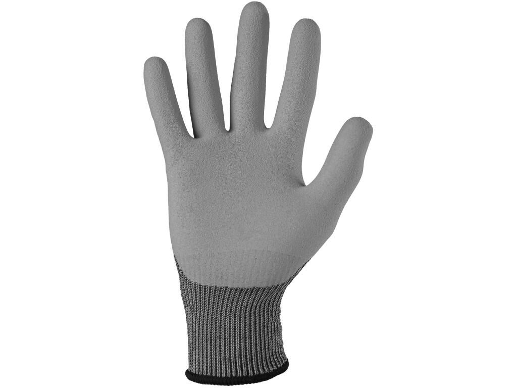 Gloves CXS HYBRA-TECH RESOLUTE: Seamless gloves made of elastic nylon knit. Palm and fingers coated with Soft-Pro latex with sandy finish for better grip and manipulation, while a…