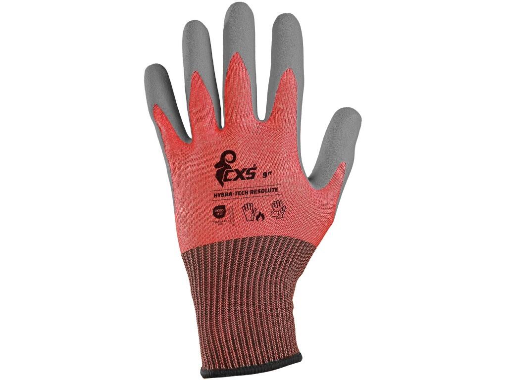 Gloves CXS HYBRA-TECH RESOLUTE: Seamless gloves made of elastic nylon knit. Palm and fingers coated with Soft-Pro latex with sandy finish for better grip and manipulation, while a…