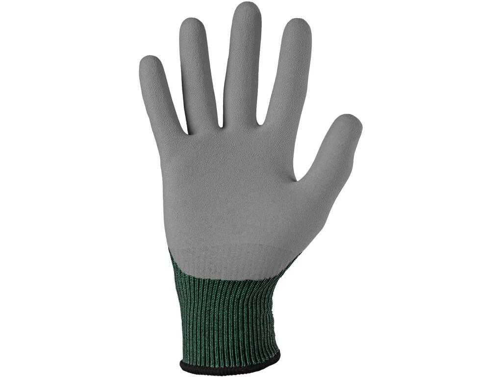 Gloves CXS HYBRA-TECH RESOLUTE: Seamless gloves made of elastic nylon knit. Palm and fingers coated with Soft-Pro latex with sandy finish for better grip and manipulation, while a…