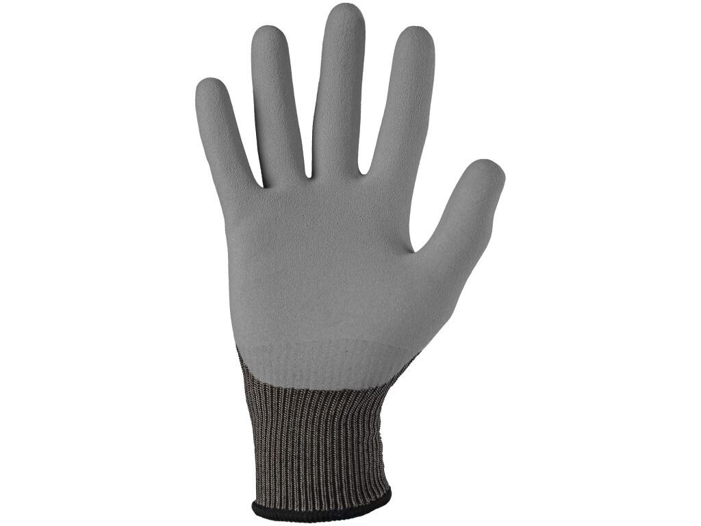 Gloves CXS HYBRA-TECH RESOLUTE: Seamless gloves made of elastic nylon knit. Palm and fingers coated with Soft-Pro latex with sandy finish for better grip and manipulation, while a…