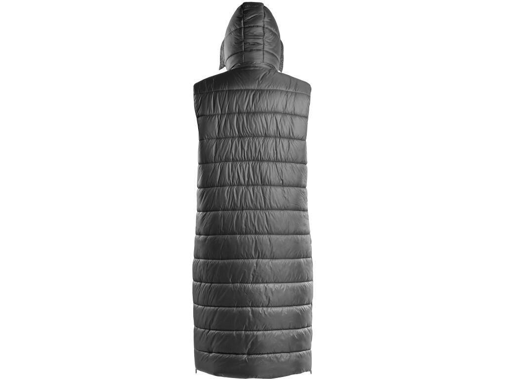 Vest CXS FONTANA: Ladies’ long padded vest with a detachable hood. The vest features a two-way zipper, side slits with a zipper, side pockets with zippers, and an inner pocket wit…