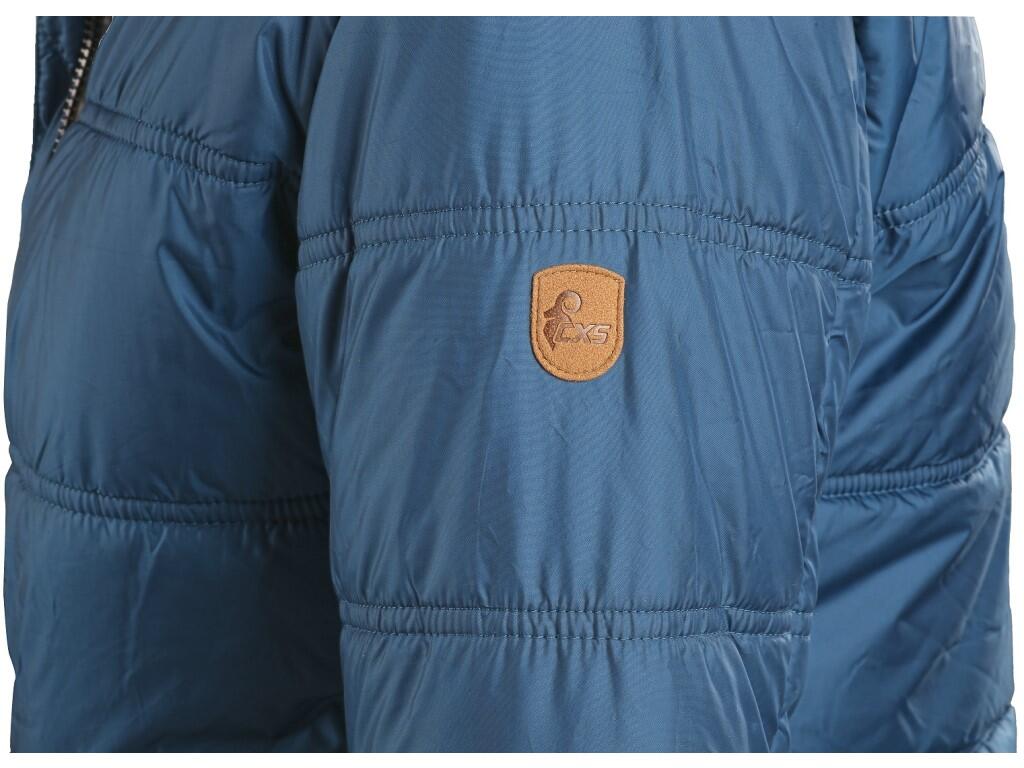 Coat CXS WICHITA: Ladies’ padded coat with a hood, a two-way zipper and bottom side slits. Side zipper pockets, sleeves to the elastic cuff, black reflective accessories on the ho…