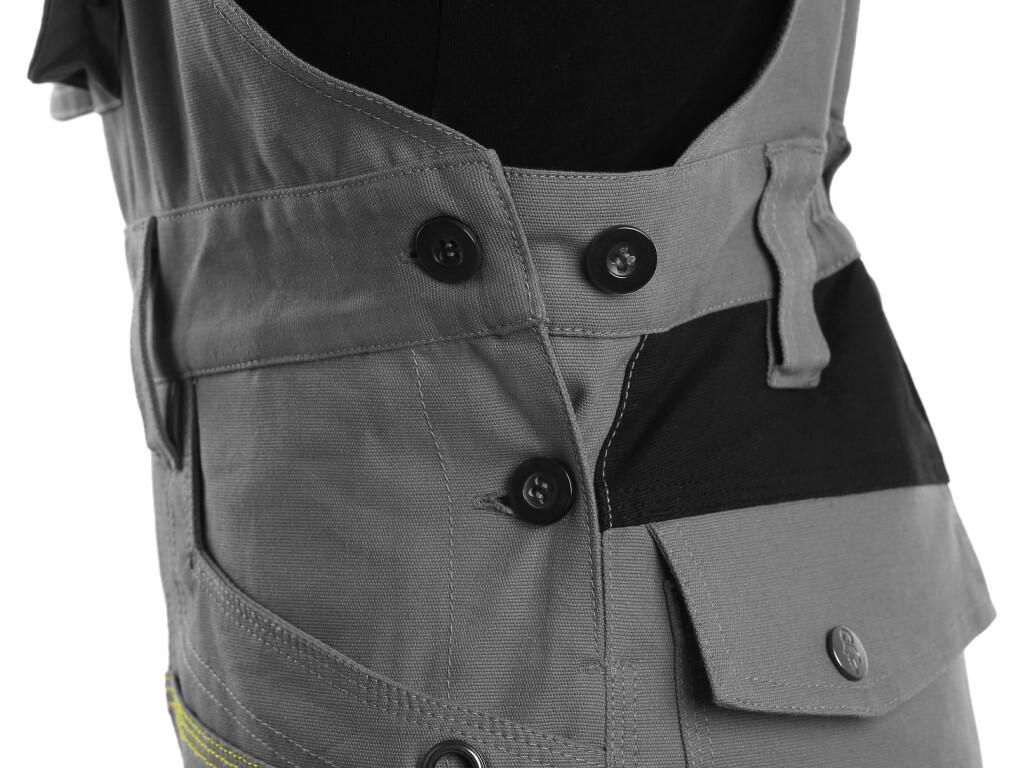 Bibpants s CXS STRETCH: Ladies ́ working trousers with bib, stretch fabric allowing free movement, bib flap pocket, waist with belt loops, front pockets with zipper pocket, multif…
