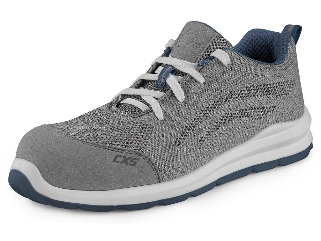Low footwear CXS TEXLINE 4ENVI BLUE S1PS: Safety shoe with GreenUp® textile upper, composite toe cap, textile anti-penetration insole, and reflective accessories. The shoe is made…