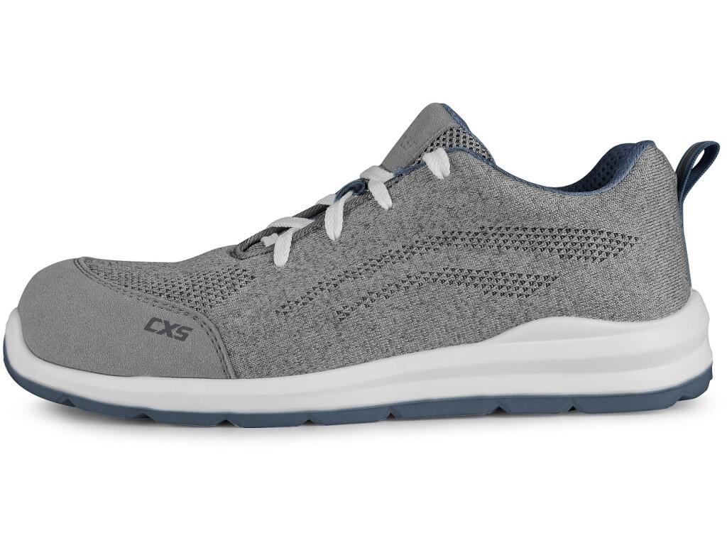 Low footwear CXS TEXLINE 4ENVI BLUE S1PS: Safety shoe with GreenUp® textile upper, composite toe cap, textile anti-penetration insole, and reflective accessories. The shoe is made…