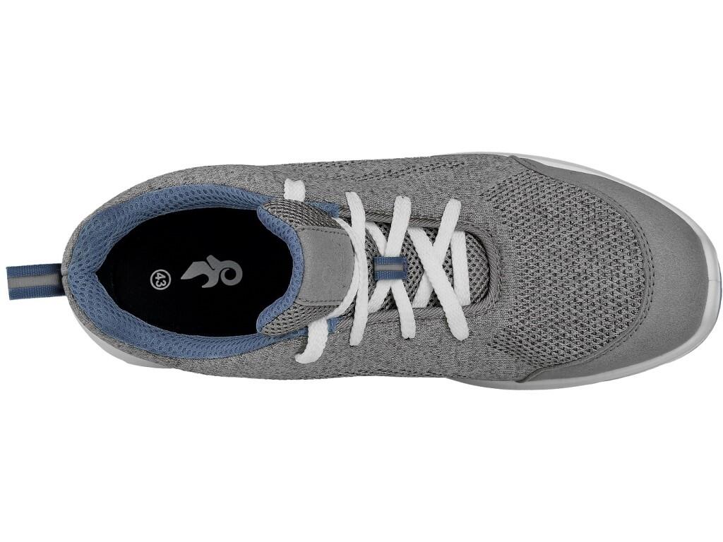 Low footwear CXS TEXLINE 4ENVI BLUE S1PS: Safety shoe with GreenUp® textile upper, composite toe cap, textile anti-penetration insole, and reflective accessories. The shoe is made…