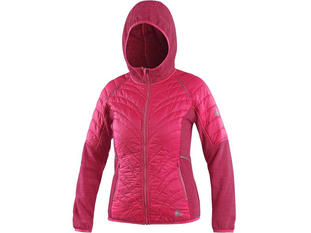 Jacket CXS TAMPA: Ladies’ leisure jacket made from a combination of materials. The quilted sections are lightly insulated, while the hood, sides, and sleeves are made from soft kn…