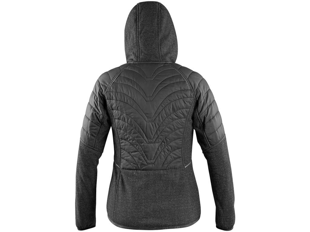 Jacket CXS TAMPA: Ladies’ leisure jacket made from a combination of materials. The quilted sections are lightly insulated, while the hood, sides, and sleeves are made from soft kn…