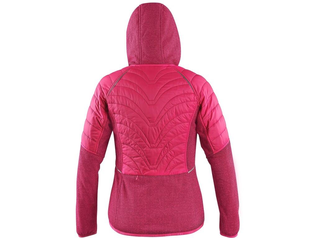 Jacket CXS TAMPA: Ladies’ leisure jacket made from a combination of materials. The quilted sections are lightly insulated, while the hood, sides, and sleeves are made from soft kn…