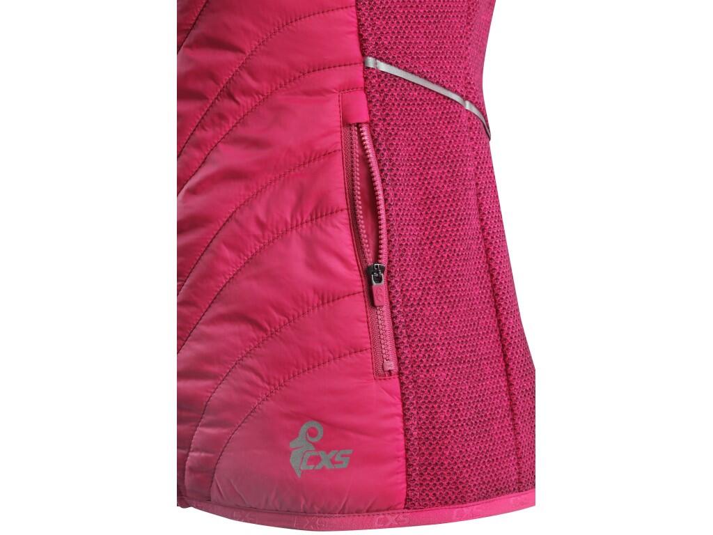 Jacket CXS TAMPA: Ladies’ leisure jacket made from a combination of materials. The quilted sections are lightly insulated, while the hood, sides, and sleeves are made from soft kn…