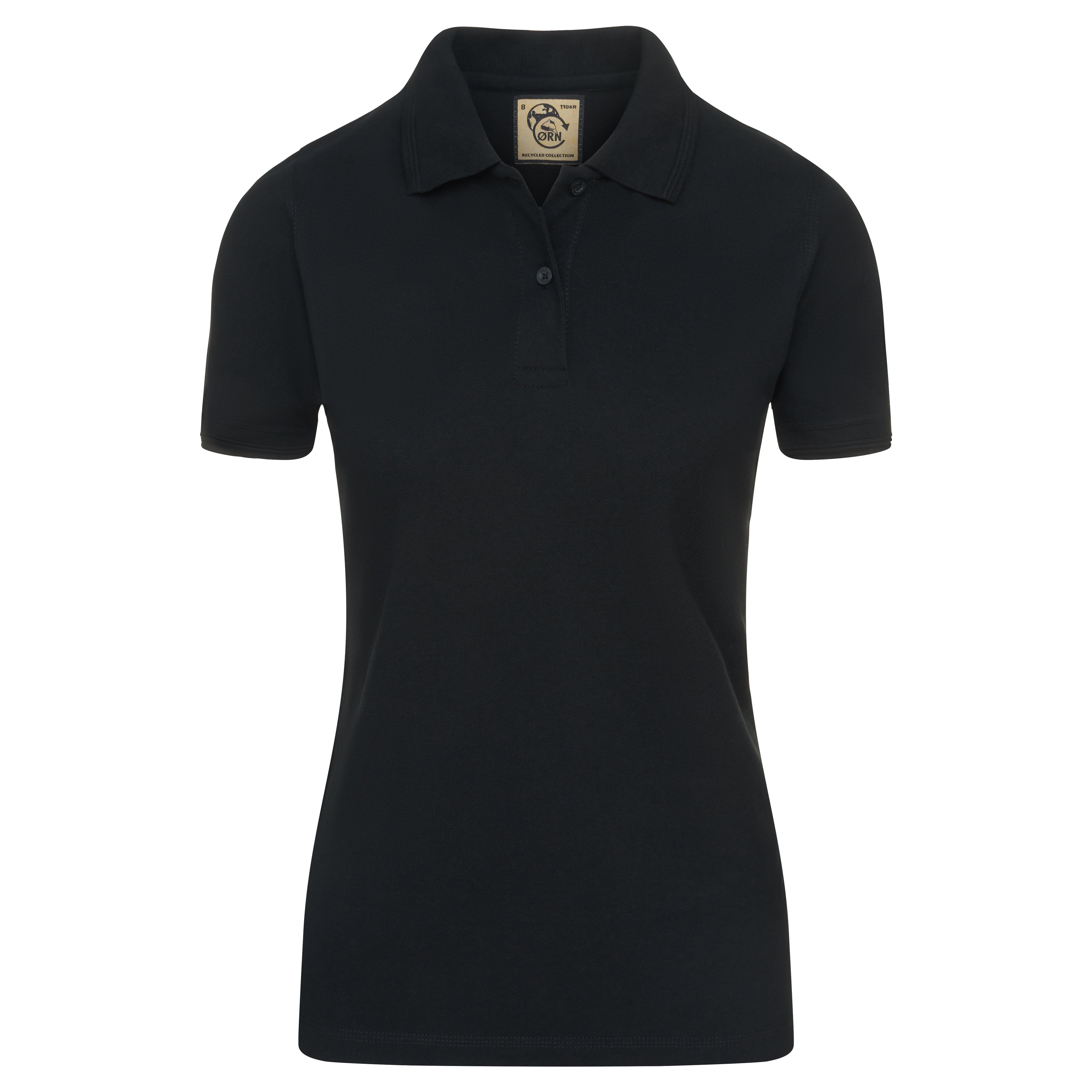 Ladies Osprey EarthPro® GRS Poloshirt Black Front