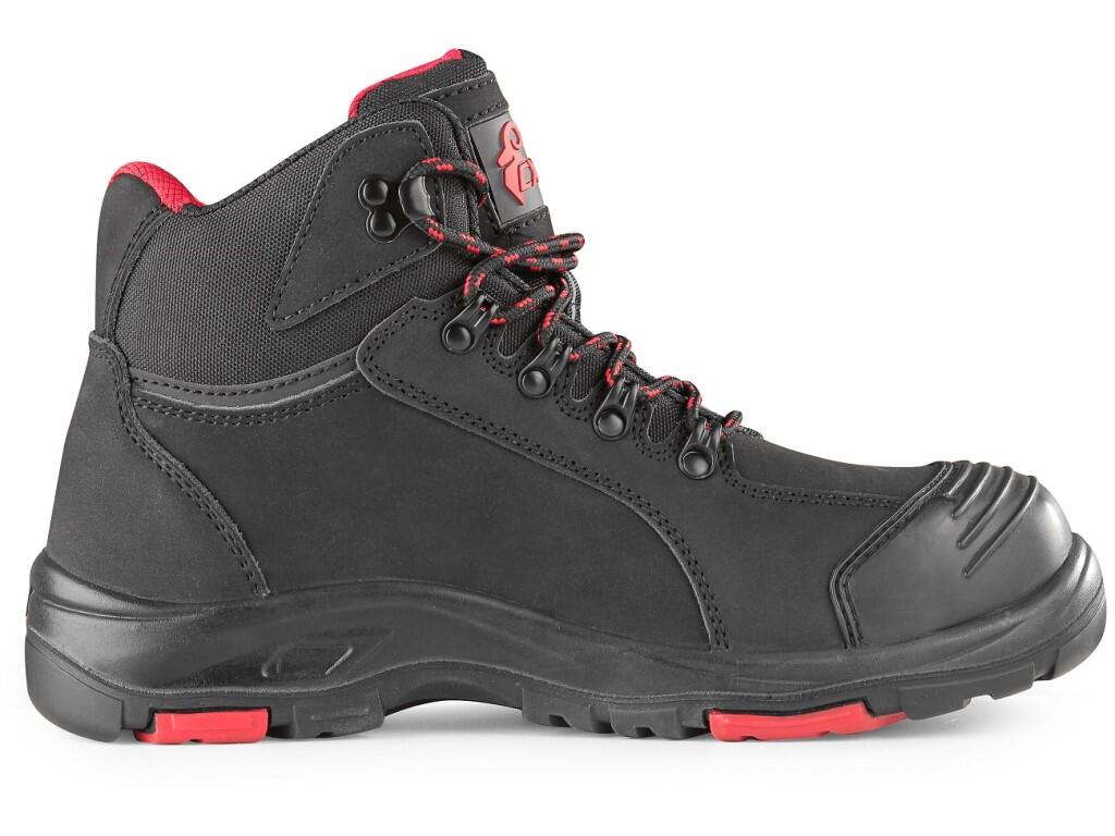 Ankle footwear CXS ROCK S3 DIORIT: Safety ankle leather footwear with a steel toe cap and insole, featuring a PVC reflective strip. Material: upper made of hydrophobic smooth nubu…