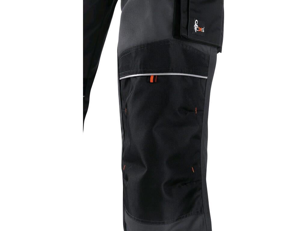 Bibpants CXS SIRIUS TRISTAN: Men’s working bib pants, bib flap pocket, waist with belt loops, rubber with button for size adjustment at the back, front pockets, multifunctional po…