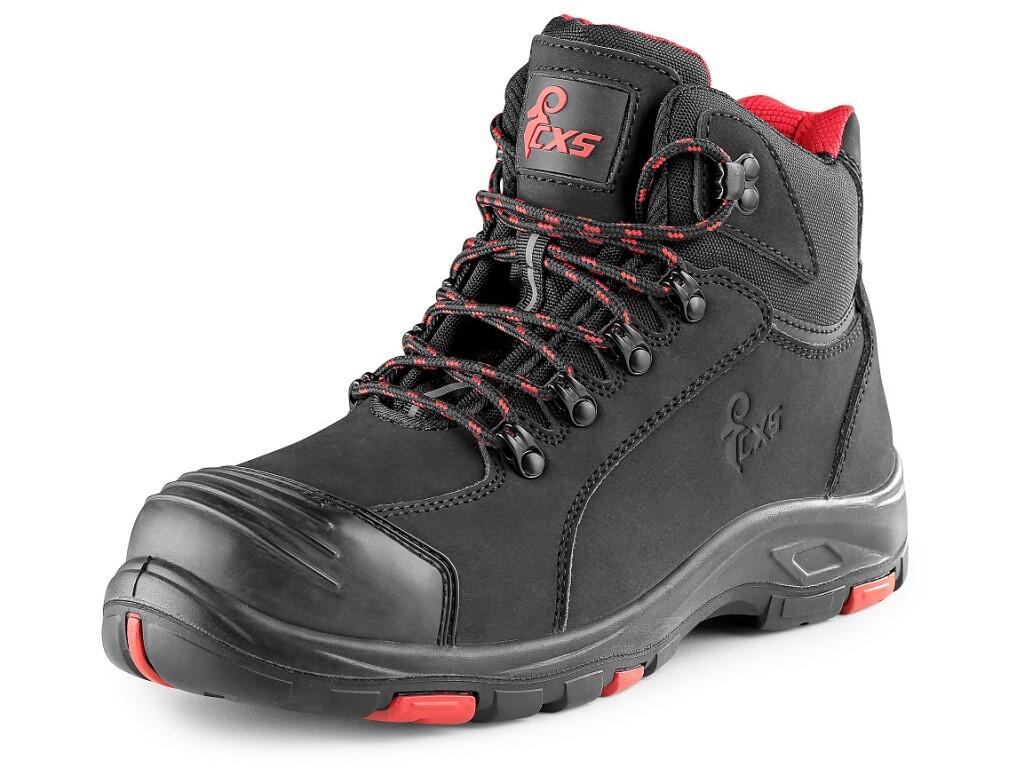 Ankle footwear CXS ROCK O2 DIORIT: Ankle leather footwear, featuring a PVC reflective strip. Material: upper made of hydrophobic smooth nubuck leather combined with PU accessories…