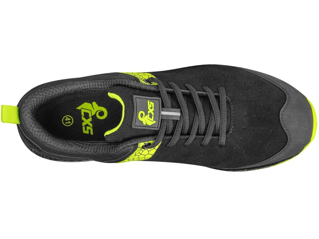 Low footwear CXS FIBELINE DORSATA S3S: Durable, comfortable, and designed for tough conditions. This low-cut ESD shoe with reflective elements features a brushed, waterrepellent m…