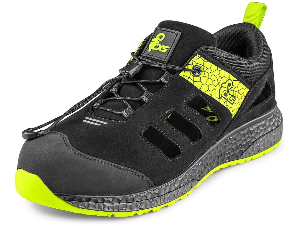Low footwear CXS FIBELINE FLOREA O1: Durable, comfortable, and designed for tough conditions. This perforated low-cut ESD shoe with reflective elements and a quick-lacing system f…
