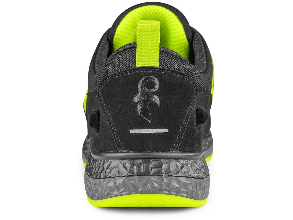 Low footwear CXS FIBELINE FLOREA O1: Durable, comfortable, and designed for tough conditions. This perforated low-cut ESD shoe with reflective elements and a quick-lacing system f…