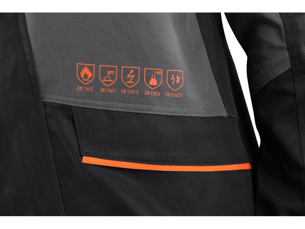 Jacket CXS WorkTech-Multi: Men’s protective jacket, antistatic with permanent flame-resistant treatment PROBAN and treatment resistant to liquid chemicals of type 6 and PB [6]. Al…